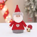 Bambola Babbo Natale in maglia rossa fatta a mano, Decorazione natalizia da appoggio, 25 cm - Babbo Natale (Ornamento) (T1231534A) / 25cm / Rosso