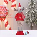 Renna di Natale rossa in peluche con gambe retrattili, decorazione alta 53 cm - Renna (Piccolo Retraibile) (T1231536C) / 53cm / Rosso