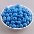 Blauwe ronde Schima superba houten kralen voor DIY sieraden maken ambachtelijke accessoires - 12mm Ronde Kraal (Gat ca. 3.3mm) / 10 Stuks Verpakking / Donkerblauw
