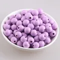 Perline tonde in legno viola lavanda per accessori di gioielleria DIY - Viola Chiaro / Perla Tonda 10mm (Foro circa 3mm)