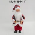 12-Zoll traditionelle Weihnachtsmannpuppe im roten Karomuster für festliche Deko - Weihnachtsmann (ML-M396/11")