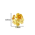 Elegante ear cuff a fiore in acciaio inossidabile dorato, dimensioni 1,38 cm x 0,97 cm - Stile Fila di Piccoli Fiori (2679-2#) / Oro