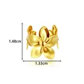 Clip per orecchino a fiore dorato in acciaio inossidabile per cartilagine. - Stile Grande Fiore a Cinque Petali (2679-3#) / Oro