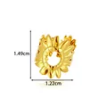 Earcuff a girasole in acciaio inossidabile dorato senza buco con misure di 1,49 cm - Stile Girasole (2679-4#) / Oro