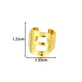 Polsino per orecchio in acciaio inossidabile dorato con design geometrico a lettera B moda - Stile Lettera B (2679-5#) / Oro