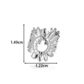 Ear cuff a girasole in acciaio inossidabile argento con dimensioni 1,49cm x 1,22cm - Stile Girasole (2679-4#) / Argento