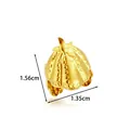 Golden shell-shaped stainless steel ear bone clip measuring 1.56cm in height and 1.35cm width. - Shell Style (2677-3# Gold) / Gold