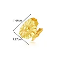 Elegant gold-tone flower cartilage ear cuff measuring 1.44cm by 1.27cm for non-pierced ears - Daisy Style (2677-4# Gold) / Gold