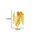 Elegant gold stainless steel heart shell ear cuff non-pierced cartilage earring for women - Heart Shell Style (2677-7# Gold)