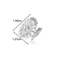 Silver stainless steel daisy flower ear cuff with 1.44cm and 1.27cm dimension markings - Daisy Style (2677-4# Silver)