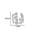 Silver stainless steel ear cuff with dot design measuring 0.87cm by 1.3cm - Hollow Dot Style (2677-5# Silver)