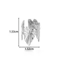 Silver stainless steel shell-shaped ear cuff featuring a non-pierced pleated design - Heart Shell Style (2677-7# Silver)
