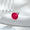 Eleganter rosaroter Ohrstecker mit Rosenschliff-Kristall und robustem Titanstahl-Stift - 8mm Rosenschliff Stil (A1536-2#) / 1 Stück