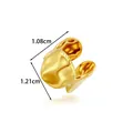 Elegant gold-plated geometric stainless steel non-pierced ear cuff, 1.21cm wide - Polished Curve Geometric Style (2678-3# Gold) / Gold