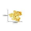 Elegant golden flower stainless steel non-pierced ear cuff, 1.25cm x 1.59cm size. - 3D Five-Petal Floral Style (2678-5# Gold)