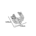 Intricate silver stainless steel non-piercing ear cuff with floral geometric design specs - Geometric Floral Pattern Style (2678-2# Silver)