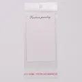Professionelle weiße Schmuck-Displaykarte mit passendem klarem OPP-Selbstklebebeutel-Set - Modeschmuck-Stil / 6,5 cm * 11 cm (mit OPP-Beutel) / Weiß