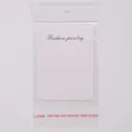 Weißes Schmuck-Display-Kärtchen aus Papier mit transparentem OPP-Beutel für Halsketten - Modeschmuck-Stil / 7,5 cm * 10 cm (mit OPP-Beutel) / Weiß