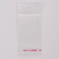 Sacchetto in plastica OPP trasparente con foro rotondo e striscia autoadesiva per gioielli - 4cm*9.5cm / Trasparente