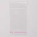 Busta OPP trasparente autoadesiva con foro di sospensione rotondo per gioielli imballo - 6cm*12cm / Trasparente