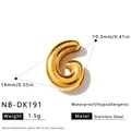 Goldener Buchstaben G Anhänger aus Edelstahl für Armbänder, 14mm Größe, wasserfest. - 3D Buchstabe G Anhänger (NB-DK191)