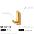 Vergoldeter Edelstahl Buchstabe J Anhänger für individuelles DIY Schmuckzubehör - 3D Buchstabe J Anhänger (NB-DK194)