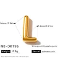 Polierter goldener Edelstahl Buchstabe L Anhänger für DIY Schmuckherstellung Zubehör - 3D Buchstabe L Anhänger (NB-DK196)
