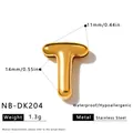 Goldfarbener Edelstahl-Buchstabe-T-Anhänger für DIY-Schmuckherstellung und Armbänder - 3D Buchstabe T Anhänger (NB-DK204)