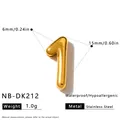 Goldener Edelstahl-Zahl-1-Anhänger für DIY-Schmuckarmbänder und Bastelarbeiten - 3D Zahl 1 Anhänger (NB-DK212)