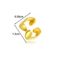 Elegant gold-tone heart-shaped non-pierced ear cuff with 1.3cm dimension measurement - Heart Style (2674-1) / Gold