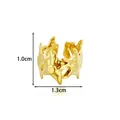 Bague d'oreille en acier inoxydable doré au design organique fondu tendance, 1,3 cm large - Style Lave Irrégulier (2674-5) / Or