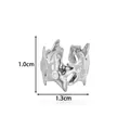 Manchette d'oreille abstraite en acier inoxydable argenté, dimensions 1,0 cm x 1,3 cm - Style Lave Irrégulier (2674-5) / Argent