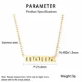 Gold-plated stainless steel necklace featuring a Mama letter pendant for women - Gold (KN236022-KLX)