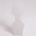 Minimalist plain white foldable paper display cards for DIY bracelet and necklace packaging - Trapezoid Small / White