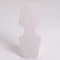 Blank white foldable jewelry display card with hanging holes for DIY necklaces bracelets - Large Trapezoid / White