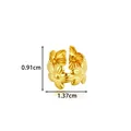 Matte gold stainless steel flower ear cuff non-pierced floral cartilage earring - 小雏菊款式(2675-4#) / Gold