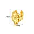 Gold flower-shaped stainless steel ear cuff for non-pierced ears - 立体五瓣花款式(2675-8#) / Gold