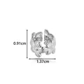 Silver stainless steel daisy ear cuff with 1.37cm width dimensions - 小雏菊款式(2675-4#) / Silver