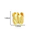 Gold stainless steel non-piercing ear cuff with unique mask design details - Style 6 Pleated Mask (2676-6#) / 1.43cmx1.37cm / Gold