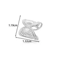 Stainless steel silver ear cuff featuring unique mask design with 1.32cm width - Style 1 Wave Mask (2676-1#) / 1.19cmx1.32cm / Silver