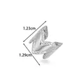Silver stainless steel mask-shaped ear cuff for non-pierced ears, 1.23x1.29cm - Style 2 Heart Mask (2676-2#) / 1.23cmx1.29cm / Silver