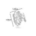 Silver stainless steel daisy flower non-pierced ear cuff clip with 1.56cm height - Style 5 Layered Flower (2676-5#) / 1.29cmx1.56cm / Silver