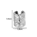 Silver stainless steel textured mask design ear cuff for non-pierced cartilage - Style 8 Embossed Mask (2676-8#) / 1.43cmx1.28cm / Silver