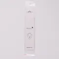 Detail view of long white paper jewelry display card with OPP packaging bag - Necklace Card / With OPP Bag