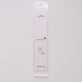 Close-up detail view of a long white jewelry display card inside a transparent OPP plastic bag. - Anklet Card / With OPP Bag