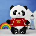 Schattige panda knuffel met een rode hoodie met een berenborduursel - Rood Hoodie Stijl