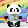 Schattige reuzenpanda pluche pop met een grijze gebreide trui, zacht mascotte speelgoed - Panda Met Grijze Trui