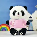 Schattige reuzenpanda knuffelpop met zachte roze hoodie, perfect cadeau voor kids - Panda met roze hoodie (zonder berenkop)