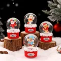 Dekorative Weihnachts-Schneekugeln Set mit Weihnachtsmann Schneemann und Nussknacker - 2605# (lichter + Schneeflocken) / 45# (kartonverpackung)