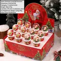 Beautiful set of 12 glowing Santa Claus snow globes for festive Christmas decoration gift - 247 Christmas (set Of 12) - Without Lights / 45# Light + Snow